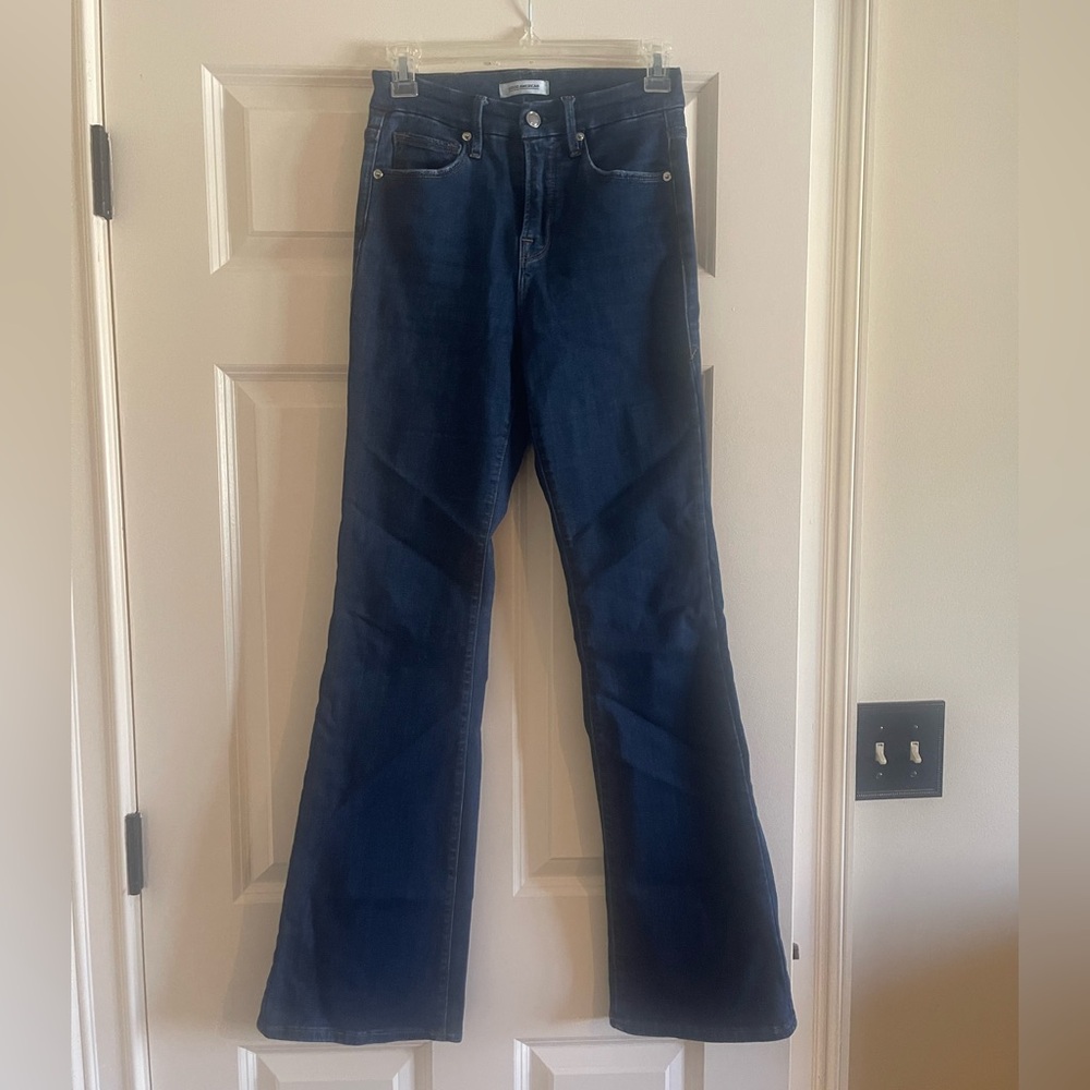 Good American Good Flare Dark Blue Jeans